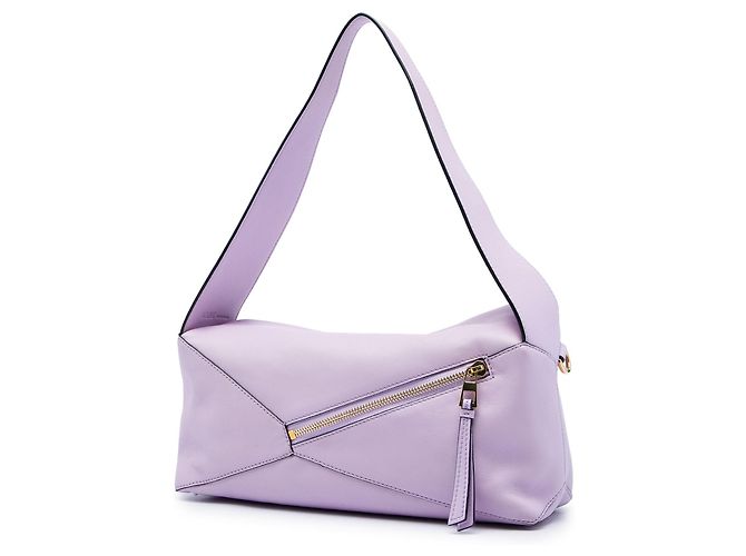 LOEWE Puzzle Hobo em pele de vitelo roxa - vista 2