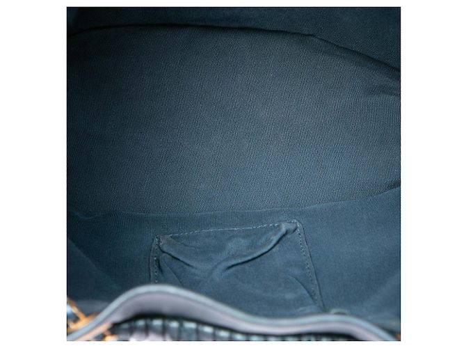 Borsa bucket Chanel Blue Small Crumpled Calfskin Coco Pleats con coulisse - vista 4