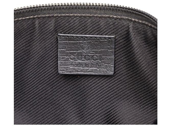 Gucci Black GG Canvas Web Boat - vista 5