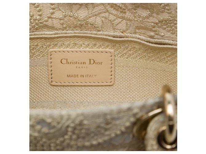 Dior Beige Medium Embroidered Lace 3D Macrame Lady D Joy - view 5