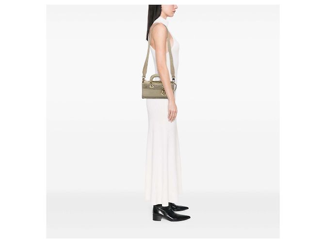 Dior Beige Medium Embroidered Lace 3D Macrame Lady D Joy - view 7