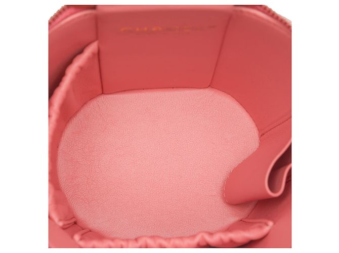 Vanity Beauty Case Chanel Pink Quilted Lambskin Afternoon Tea con catena - vista 4
