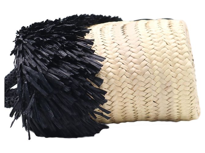 Miu Miu Beige Raffia Basket Tote - view 12