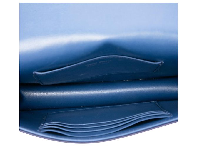 Borsa crossbody in raso blu con cristalli Miu Miu - vista 4