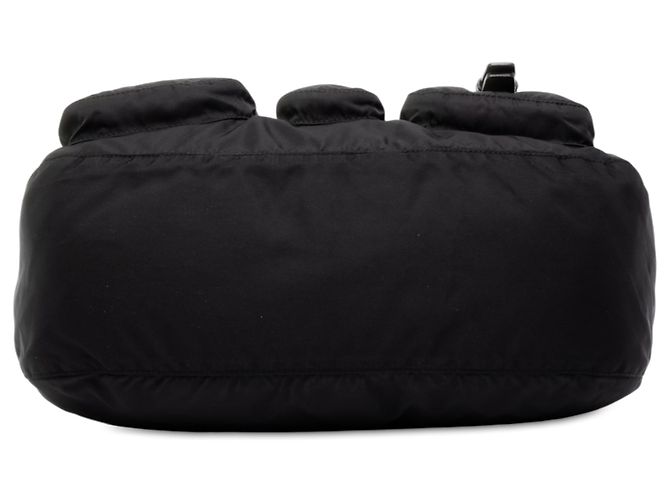 Prada Borsa a tracolla in Tessuto nera con tripla tasca e chiusura a zip - vista 3