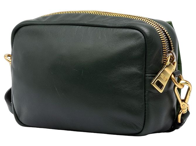 Bow Prada Green Bicolor Nappa Fiocco Clutch mit Riemen - Ansicht 2