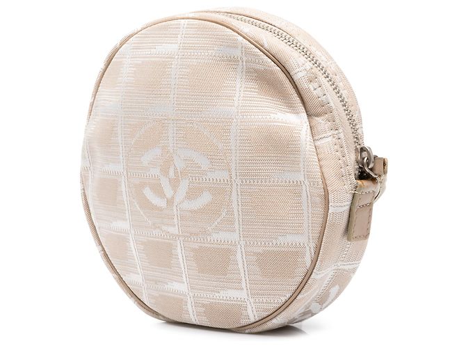 Pouch da polso rotondo in nylon Chanel Beige New Travel Line - vista 2