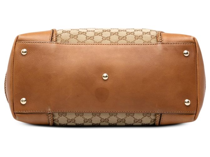 Borsa Tote Gucci Marrakech in tela GG beige - vista 3