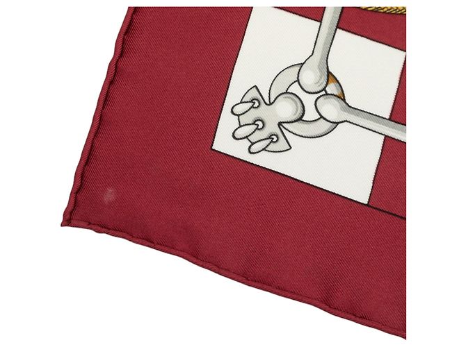 Foulard in seta Hermès Red Cliquetis 90 - vista 3