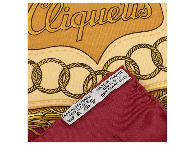 Foulard in seta Hermès Red Cliquetis 90 - vista 5