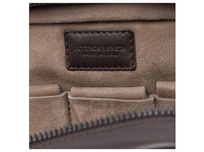 Custodia per gemelli Bottega Veneta in pelle di vitello Intrecciato marrone - vista 5