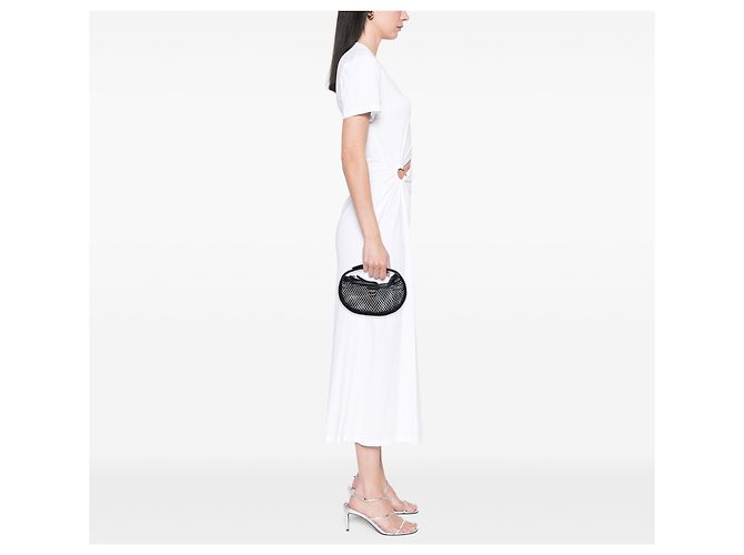 Borsetta Hobo Chanel Mini CC in mesh nero e pelle d'agnello matelassé - vista 6