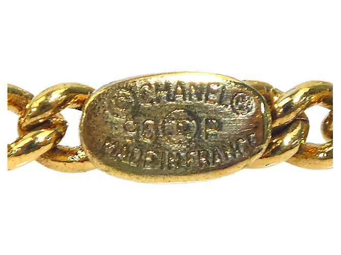 Pulsera de cadena Chanel con dije de esfera chapada en oro Gold - vista 3