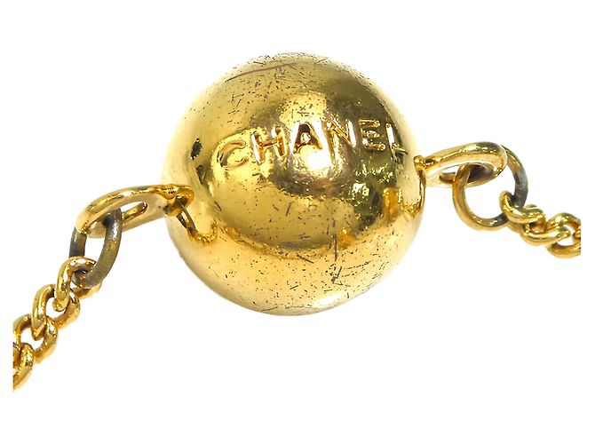 Pulsera de cadena Chanel con dije de esfera chapada en oro Gold - vista 5