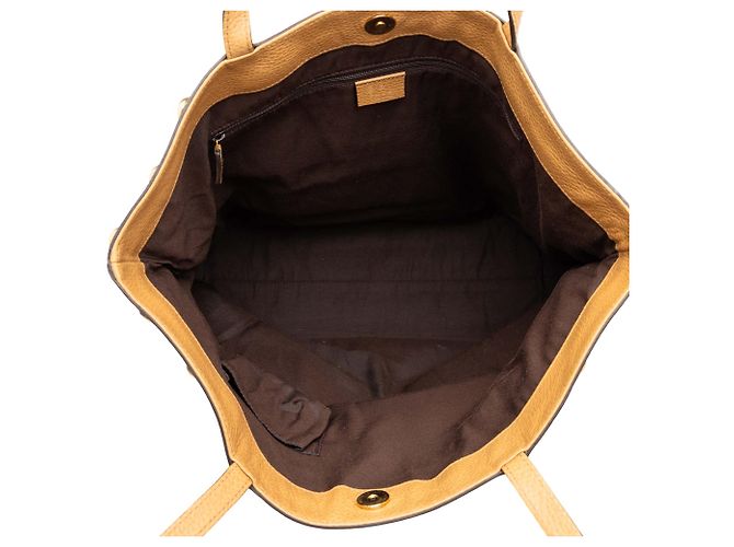 Gucci Babouska Tote aus braunem Kalbsleder - Ansicht 4
