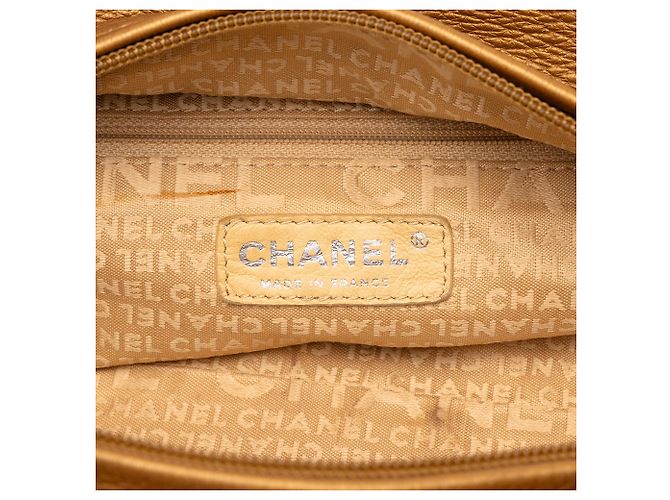 Borsa Bowler Le Marais Chanel in vitello metallizzato matelassé Gold Small - vista 5