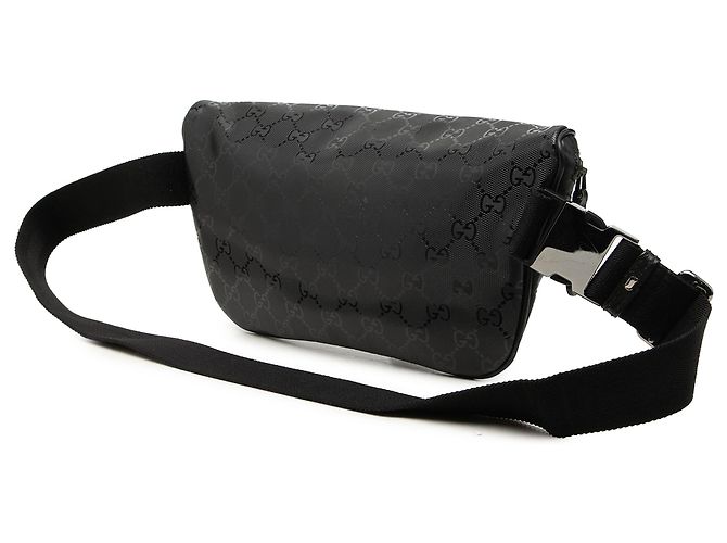 Bolso cinturón Gucci negro estampado GG - vista 2