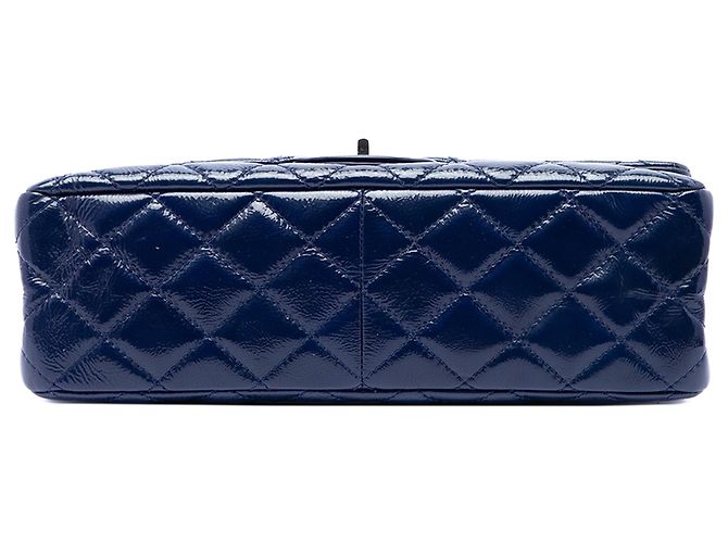 Chanel Blue Quilted Crinkled Patent Reissue 2.55 Double Flap 227 - Ansicht 3