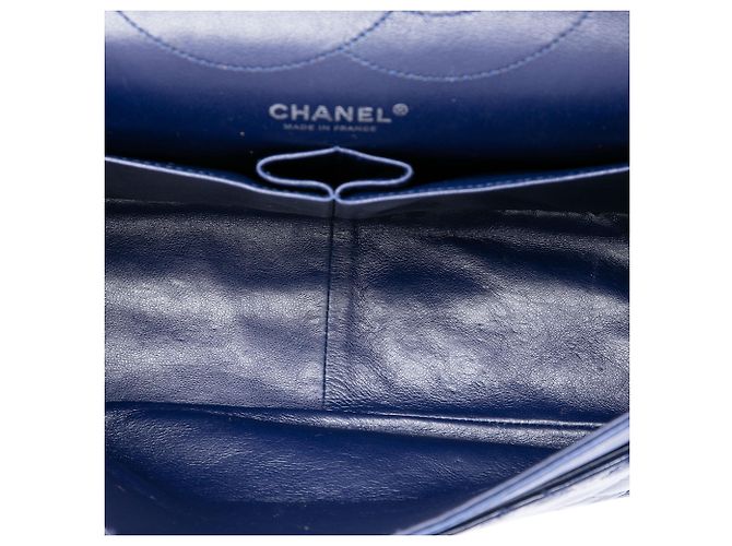 Chanel Blue Quilted Crinkled Patent Reissue 2.55 Double Flap 227 - Ansicht 4