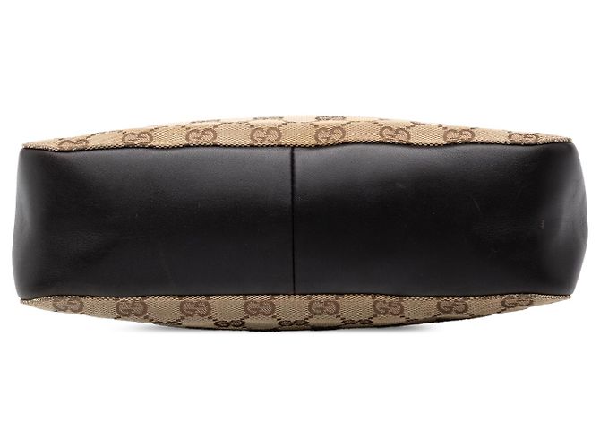 Bamboo Borsa Gucci con manico in bambù in tela GG beige e pelle di vitello - vista 3