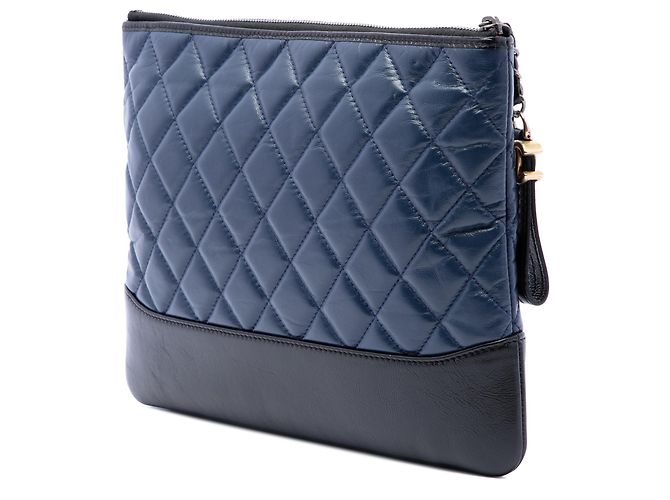 Chanel Blue Medium Aged Calfskin Gabrielle O Case Clutch - vista 2
