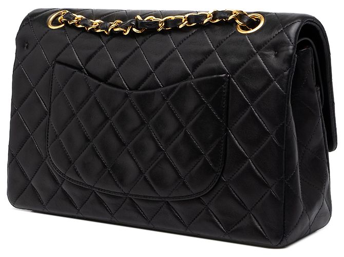 Chanel Black Medium Classic Lambskin Double Flap - vista 2