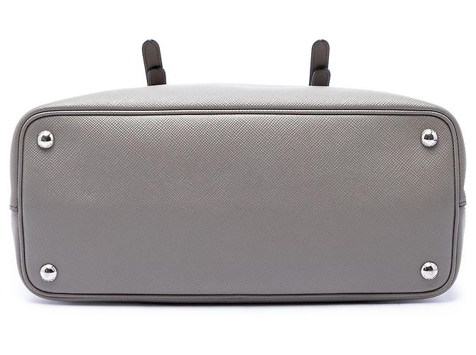 Bolso Prada Gray Medium Saffiano Cuir Double Handle Satchel - vista 3