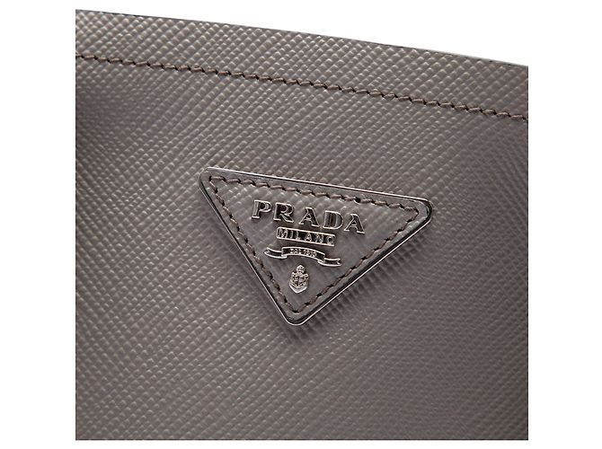 Bolso Prada Gray Medium Saffiano Cuir Double Handle Satchel - vista 5
