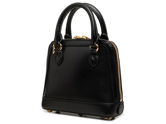 Borsa Satchel Gucci Horsebit 1955 Piccola in Vitello Nero - vista 2