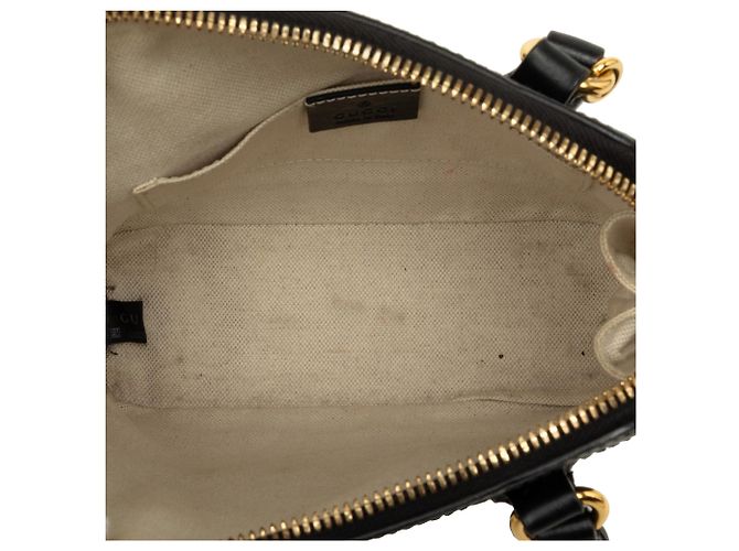 Borsa Satchel Gucci Horsebit 1955 Piccola in Vitello Nero - vista 4