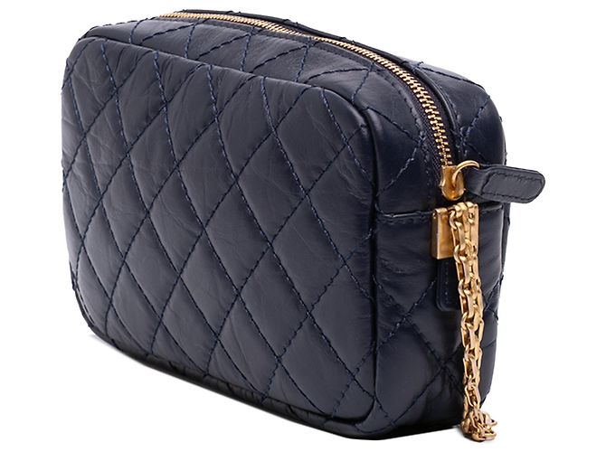Bolso Camera Chanel Reissue Mini Acolchado de Piel de Ternera Envejecida Azul - vista 2