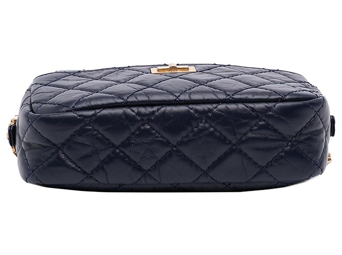 Bolso Camera Chanel Reissue Mini Acolchado de Piel de Ternera Envejecida Azul - vista 3