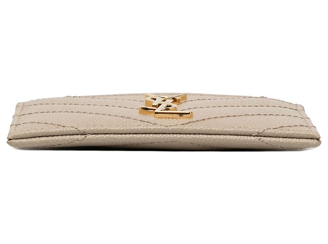 Autre Marque Tarjetero Saint Laurent Beige Grain de Poudre Cassandre Matelasse - vista 3
