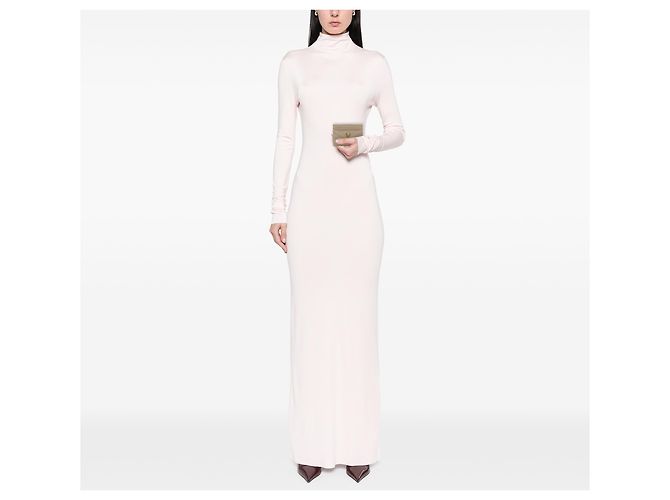 Autre Marque Tarjetero Saint Laurent Beige Grain de Poudre Cassandre Matelasse - vista 5