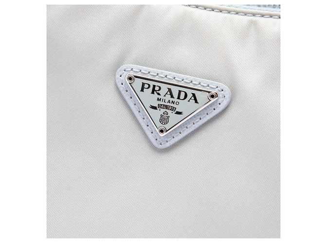 Prada Mini Tessuto Re Edition 2000 Schultertasche Grau - Ansicht 5