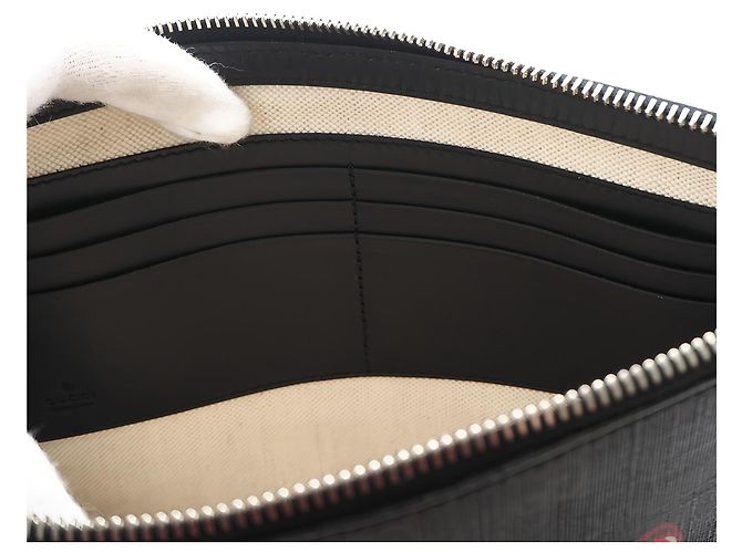 Clutch Gucci Black GG Supreme Wolf - vista 7