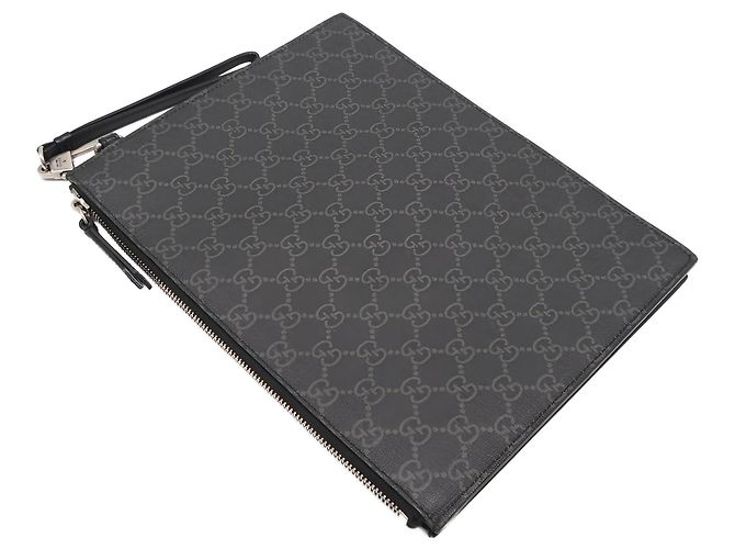 Clutch Gucci Black GG Supreme Wolf - vista 9