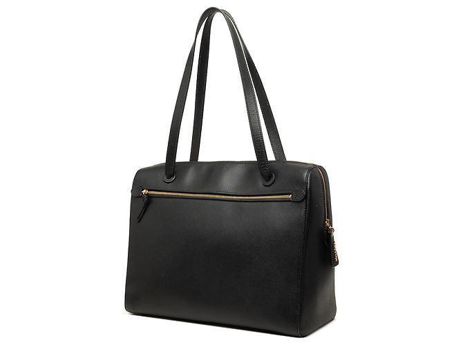 Bolsa de ombro Chanel em couro de bezerro preto - vista 2