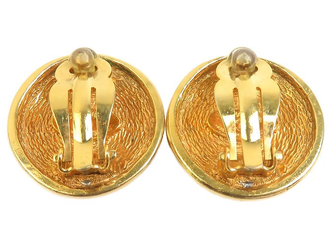 Chanel Gold CC gesteppte Clip-On-Ohrringe vergoldet - Ansicht 2