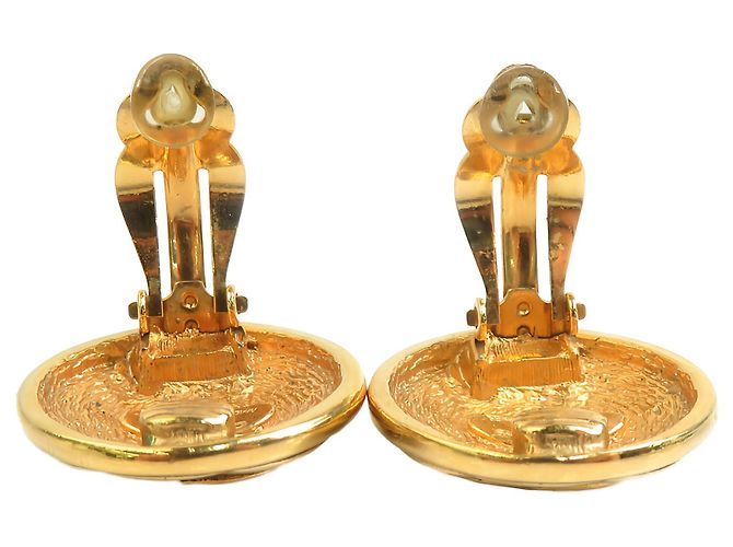 Chanel Gold CC gesteppte Clip-On-Ohrringe vergoldet - Ansicht 3