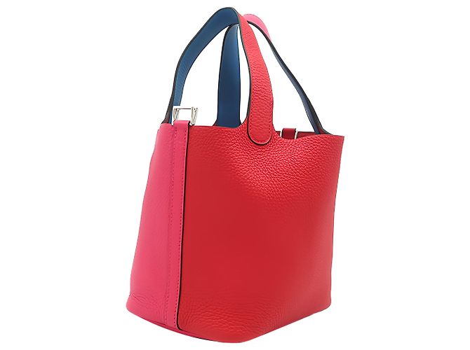 Hermès Red Bicolor Clemence Picotin Lock 18 - Ansicht 10