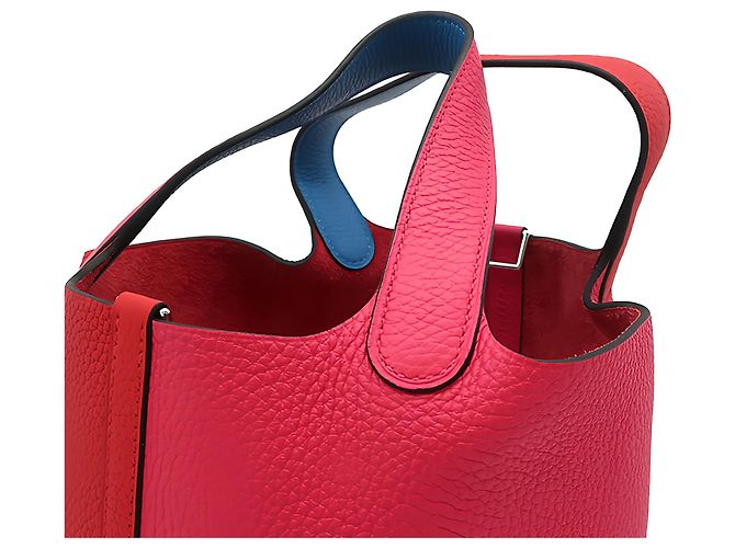 Hermès Red Bicolor Clemence Picotin Lock 18 - Ansicht 8