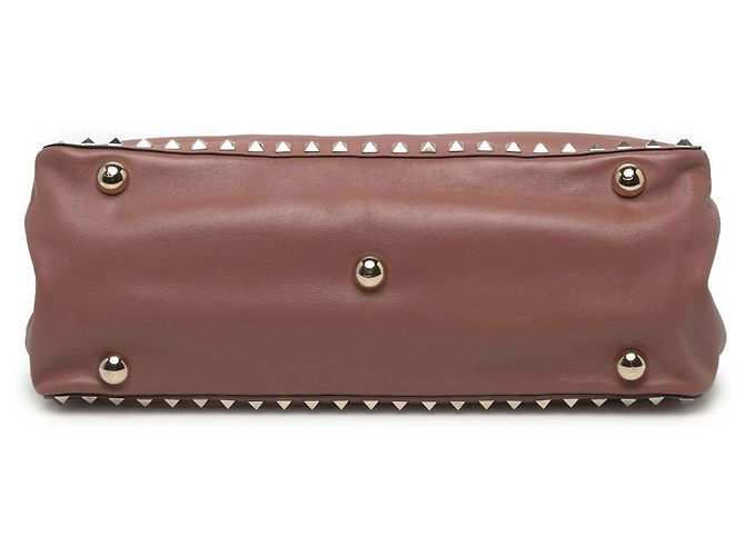 Valentino Rockstud Trapeze Satchel aus Leder in Pink, Medium - Ansicht 3