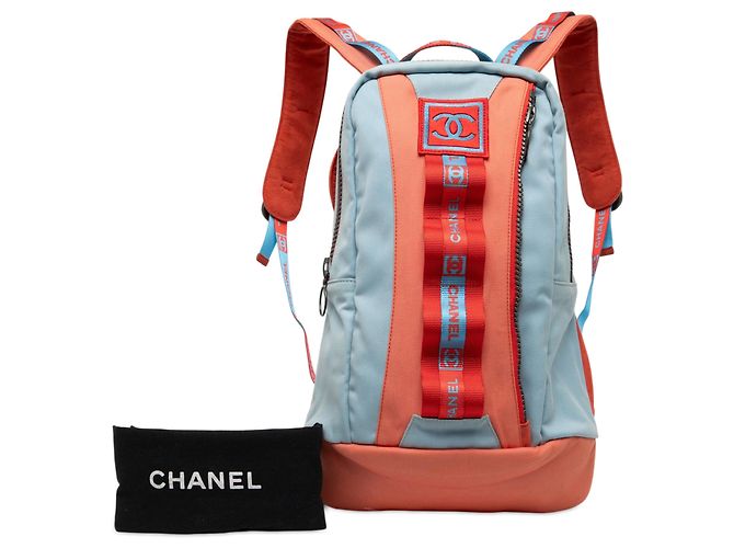 Chanel Blue CC Bicolor Canvas Sport Line Backpack - view 6