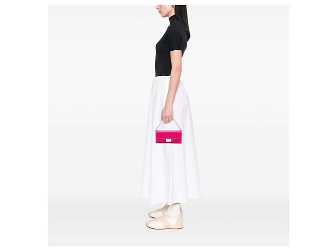 Portafoglio Diorling con catena in pelle di vitello Cannage rosa Dior - vista 6