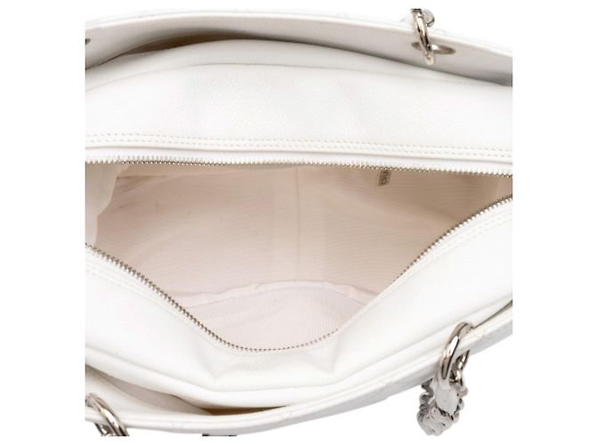 Chanel White Petite Caviar Timeless Tote - vista 4