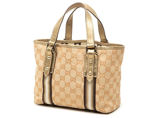 Borsa Gucci Beige GG Canvas Jolicoeur - vista 2