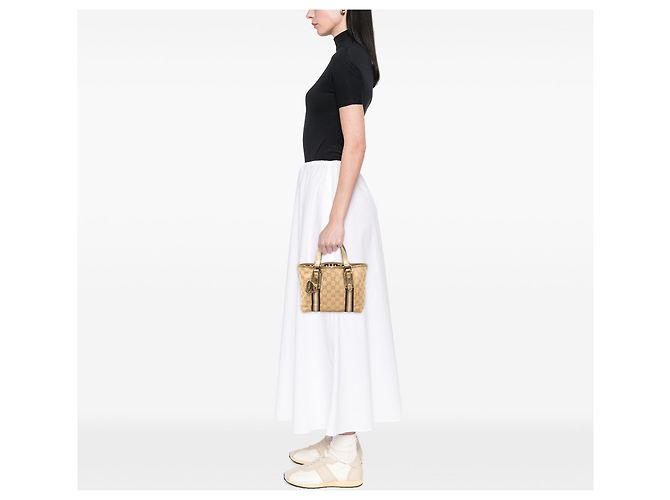 Borsa Gucci Beige GG Canvas Jolicoeur - vista 6