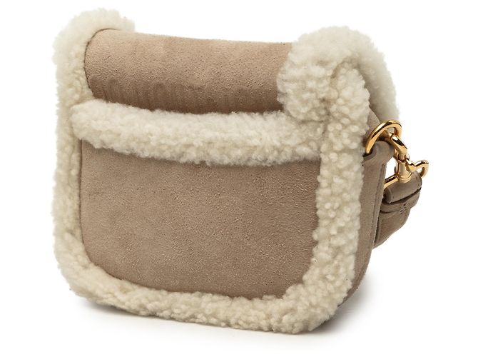 Dior Bobby Crossbody Small in camoscio e shearling Beige - vista 2