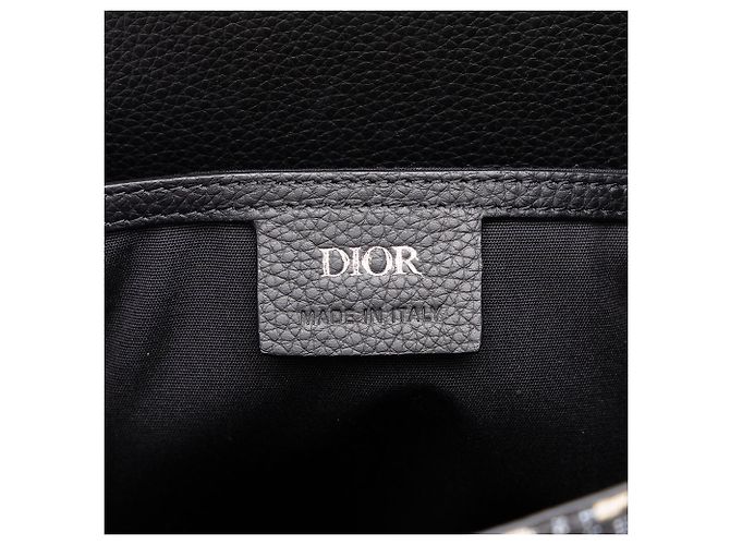 Zaino Saddle in tela Oblique blu Dior - vista 5